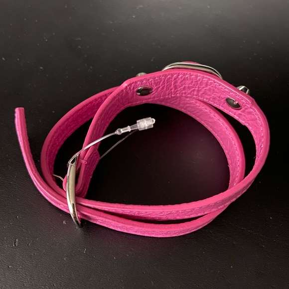 NEW Flamingo pink balenciaga wrap leather bracelet city collectable - Picture 3 of 6